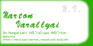 marton varallyai business card